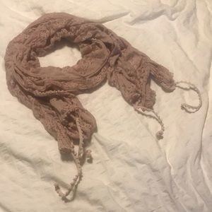 Pink lace scarf